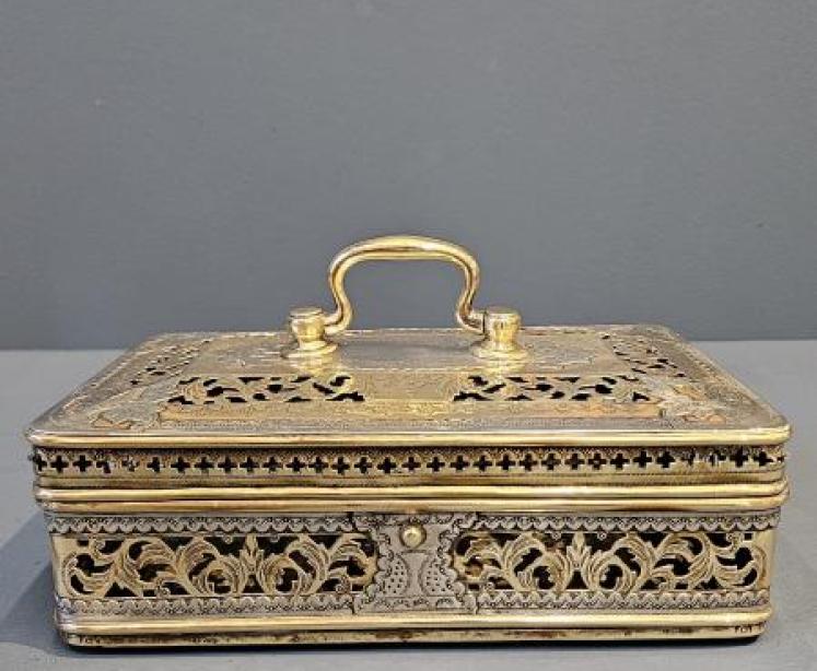 Victorian Brass and Silver Pot Pourri - Image 3