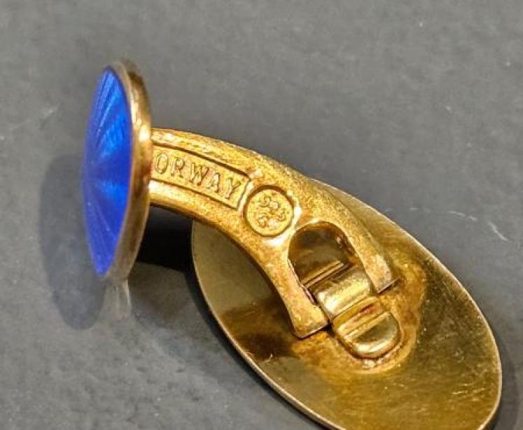 David Andersen Norwegian Silver Gilt and Enamel Cufflinks - Image 4