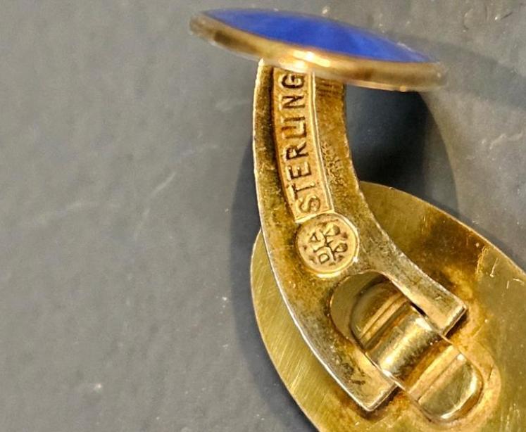 David Andersen Norwegian Silver Gilt and Enamel Cufflinks - Image 5