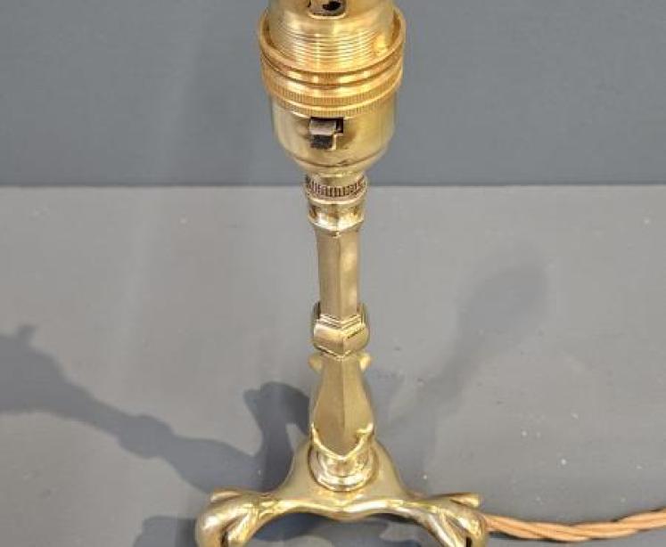 Edwardian Brass Pullman Lamp - Image 3