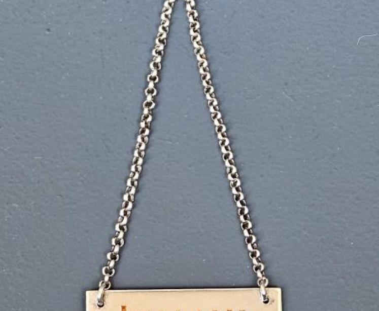 Silver and Enamel Italian Red Wine Label - Image 1