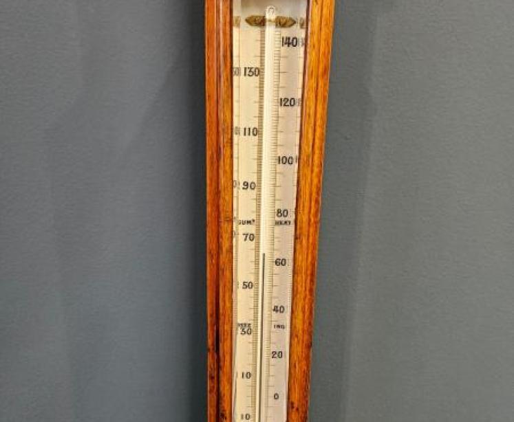 Victorian Oak Admiral Fitzroy Storm Barometer - Image 3