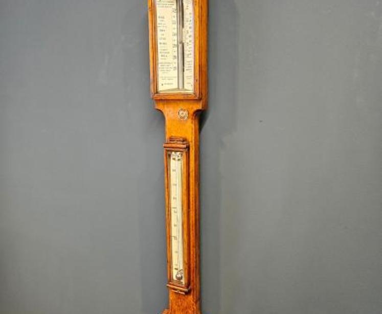 Victorian Oak Admiral Fitzroy Storm Barometer - Image 7