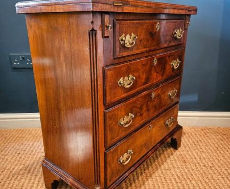 Georgian Walnut Bachelors Chest - Image 5
