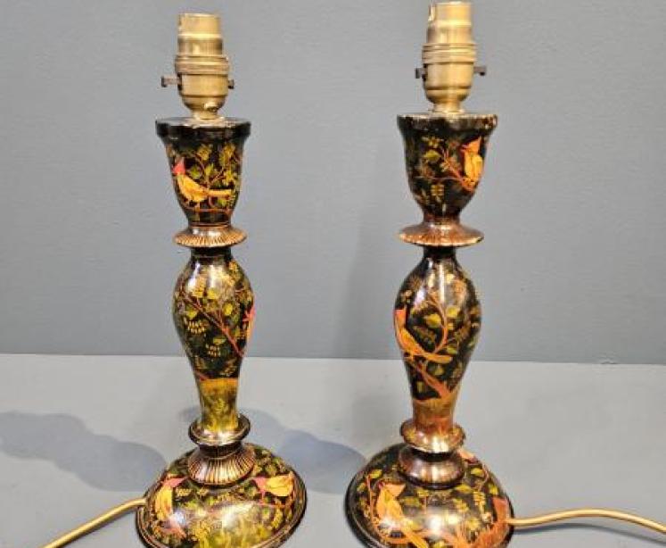 Pair of Kashmiri Lamps - Image 1