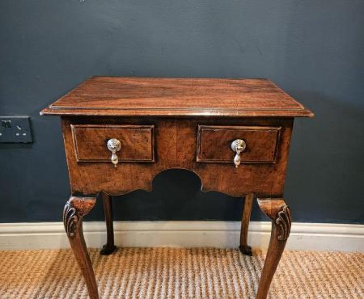Small Proportion Queen Anne Style Walnut Lowboy - Image 1