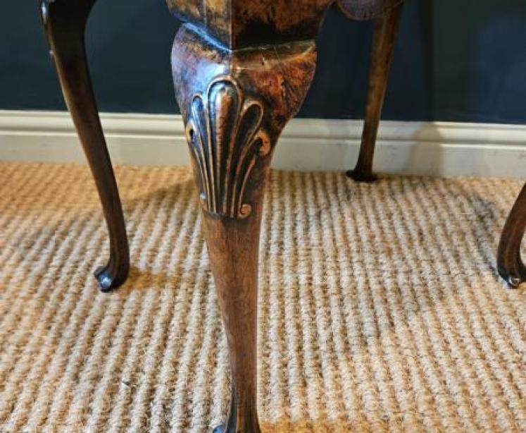 Small Proportion Queen Anne Style Walnut Lowboy - Image 5