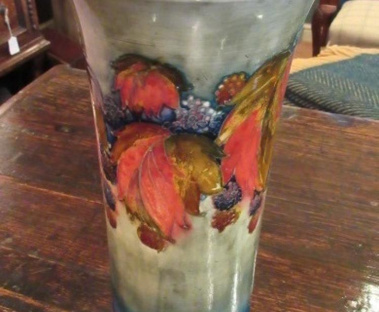 Rare Moorcroft Leaf & Blackberries Flambe Vase - Image 1