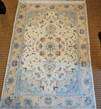 Fine Quality Persian Pure Wool and Silk Rug