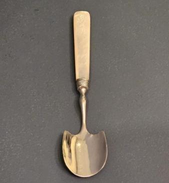 George III Silver Cheese Scoop