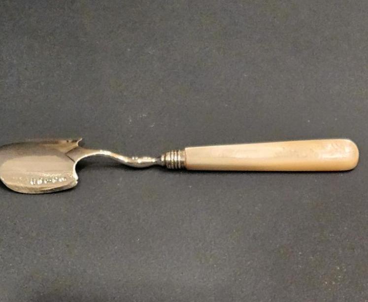 George III Silver Cheese Scoop - Image 7