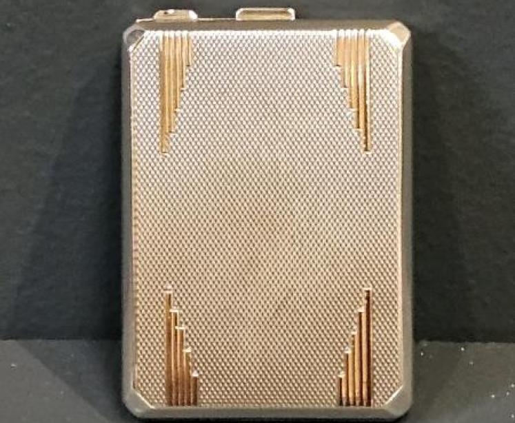Silver and 9ct Gold Match Case - Image 1