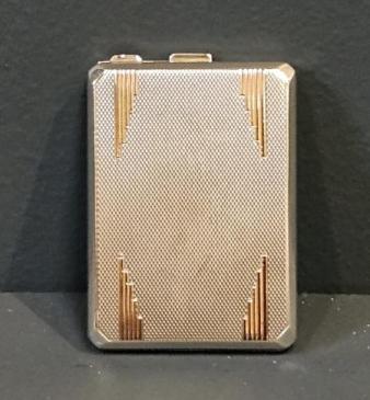 Silver and 9ct Gold Match Case
