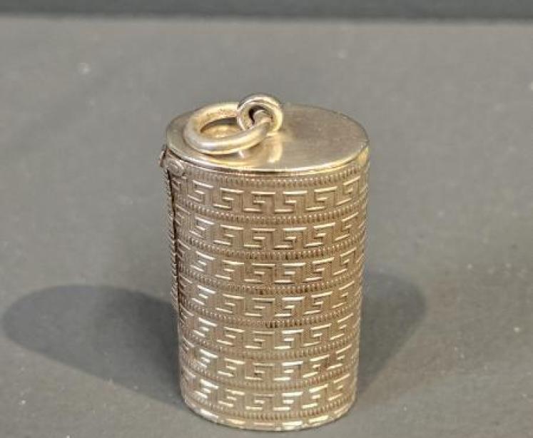 Victorian Silver Vesta Canister - Image 1