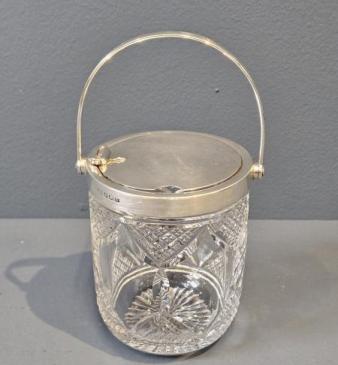 Hukin & Heath Silver Topped Preserve Pot with Handle Closing Lid