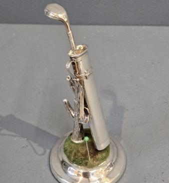 Silver Golf Bag Pin Cushion
