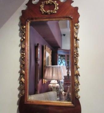 Superb George III Period Walnut & Timber Gilt Mirror