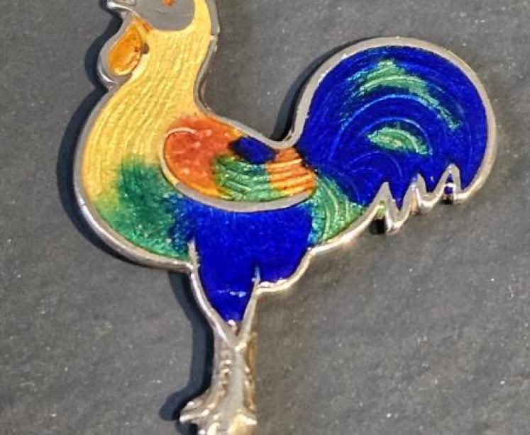 Silver and Enamel Cockerel Cocktail Sticks - Image 2