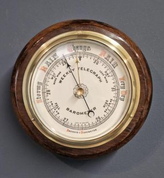 Weekly Telegraph Oak Cased Barometer