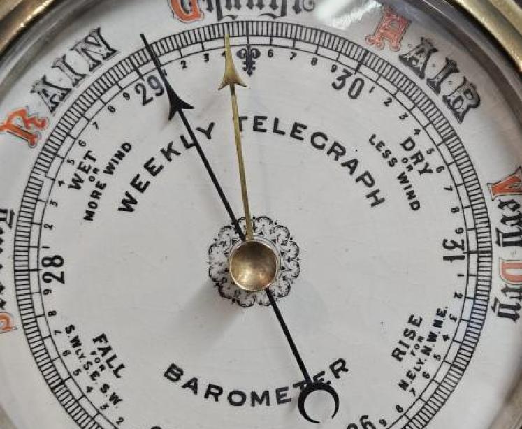 Weekly Telegraph Oak Cased Barometer - Image 2