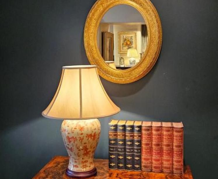 Victorian Timber Gilt Oval Mirror - Image 6