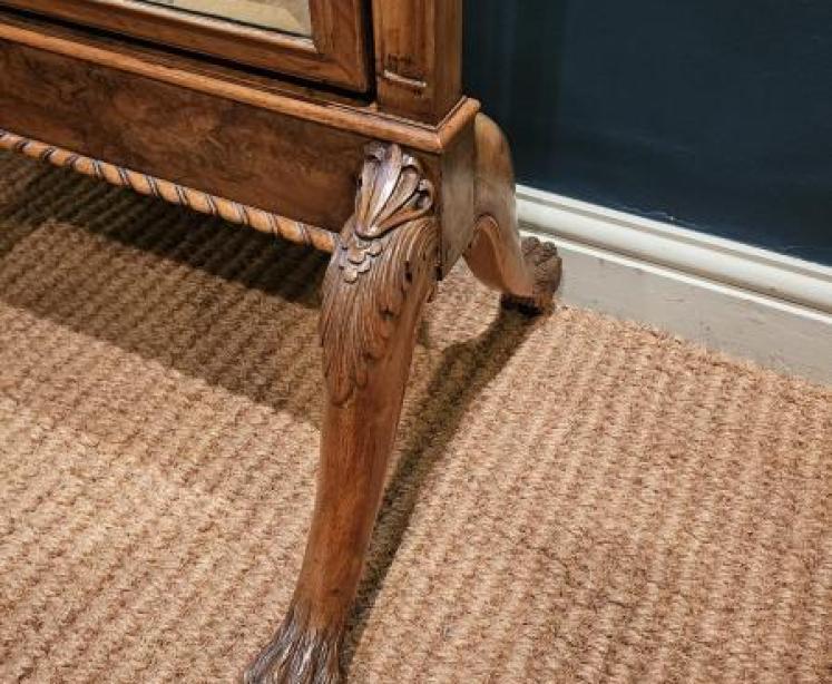 Victorian Walnut Cheval Mirror - Image 3