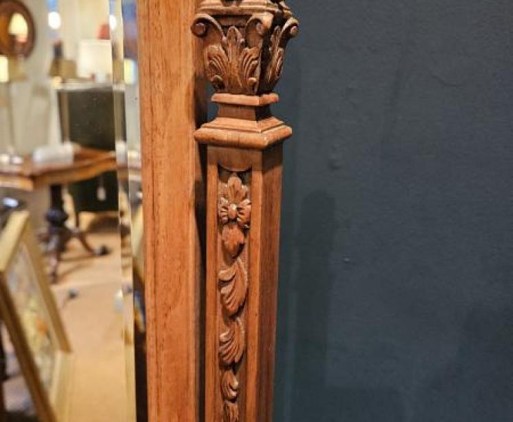 Victorian Walnut Cheval Mirror - Image 4