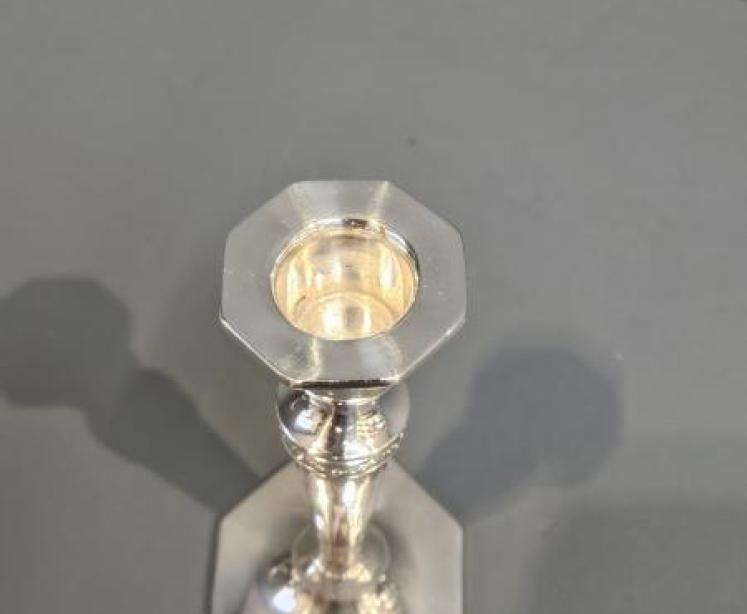 Pair of George V Silver Candlesticks  - Image 5
