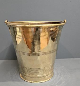 Early Victorian Brass Campaign Bucket