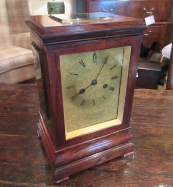 Fine Regency Period Rosewood Striking Library Clock