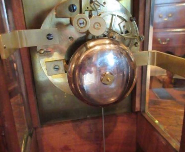 Fine Regency Period Rosewood Striking Library Clock - Image 4