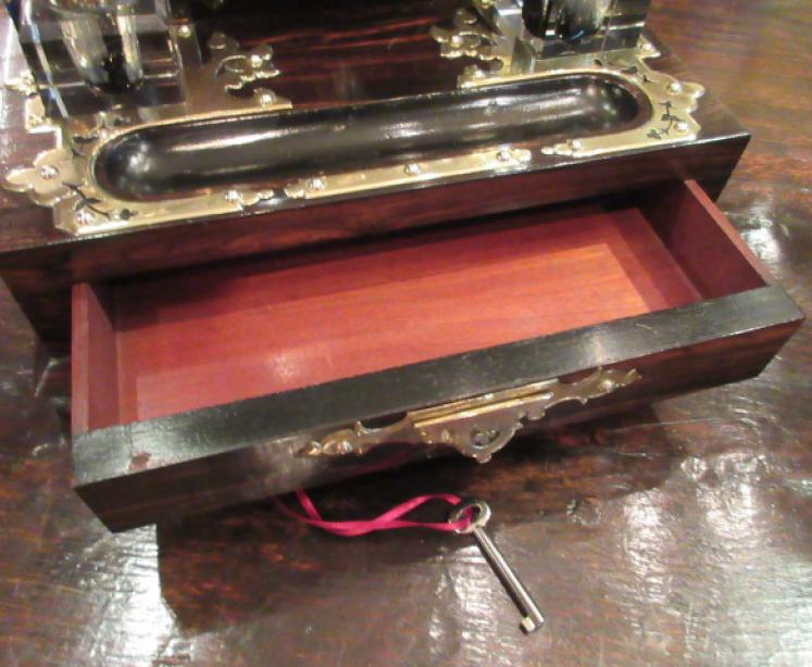 Superb Early Victorian Coromandel Pen & Inkstand - Image 2