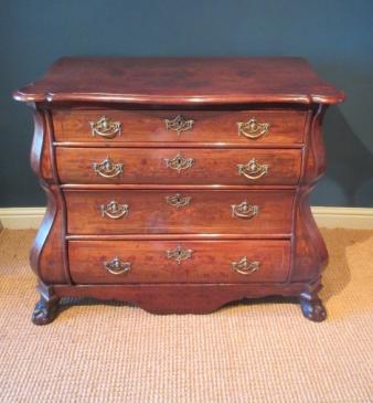 Superb 18th Century Walnut Inlaid Dutch Chest