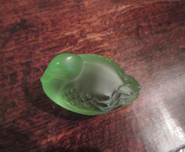 Lalique Green Opalescent Duck - Image 3