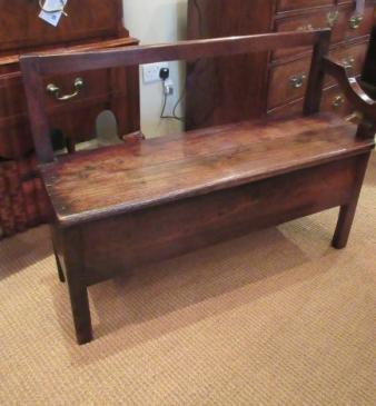 George II Period Chestnut Inglenook Settle