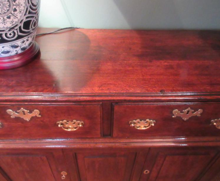 Small George II Period Oak Cupboard Dresser - Image 2