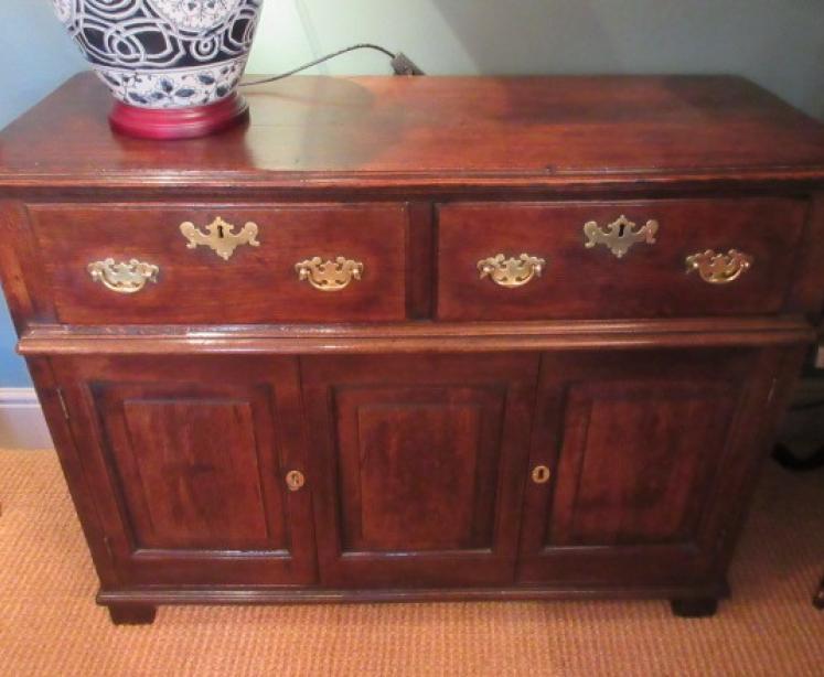 Small George II Period Oak Cupboard Dresser - Image 5