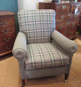Very Comfortable Edwardian Period Upholstered Easy Armchair