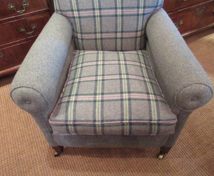 Very Comfortable Edwardian Period Upholstered Easy Armchair - Image 2