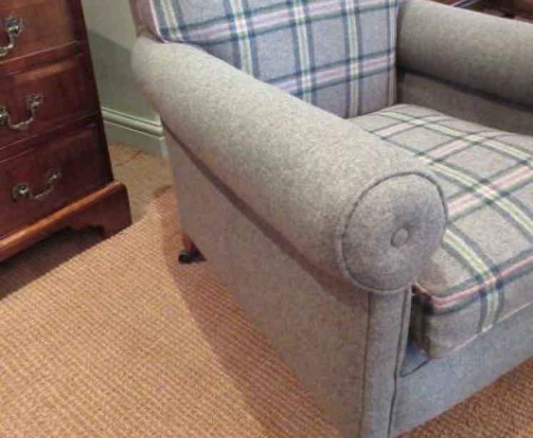 Very Comfortable Edwardian Period Upholstered Easy Armchair - Image 4