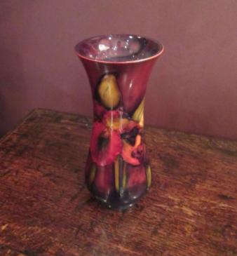 Moorcroft Slipper Orchid Flambe Glazed Vase