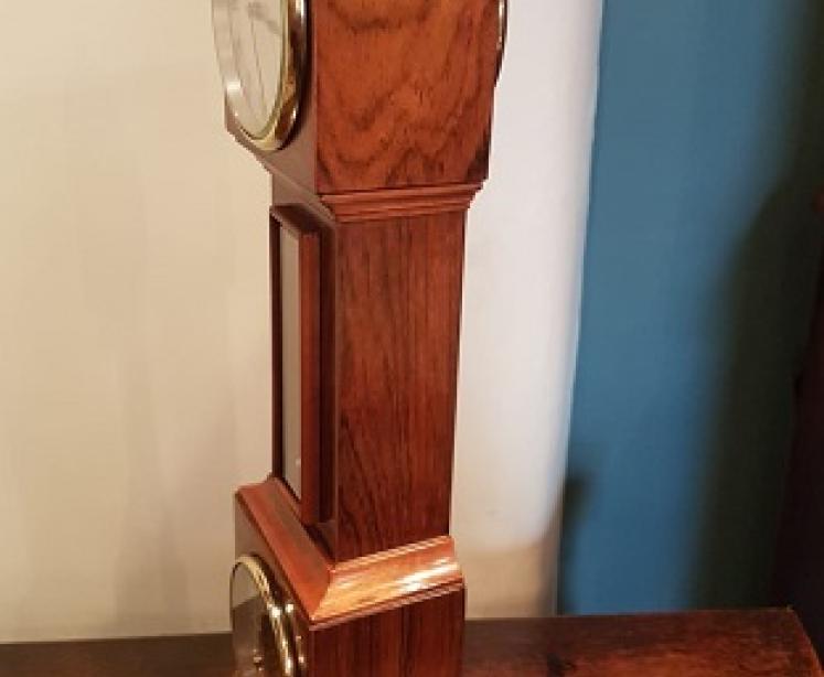 Superb Victorian Sheraton Inlaid Clock Barometer - Image 4
