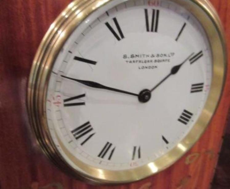 Fine Edwardian Period Satinwood Inlaid Mantel Clock - Image 2