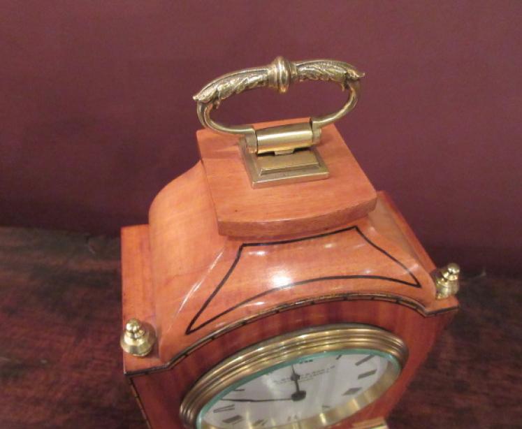 Fine Edwardian Period Satinwood Inlaid Mantel Clock - Image 3