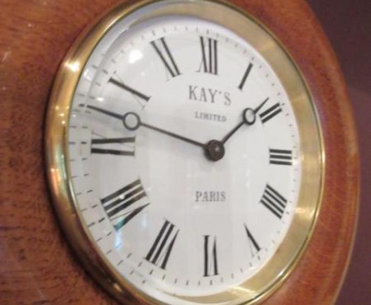Victorian Station Master's Kay's of Paris Wall Clock - Image 2