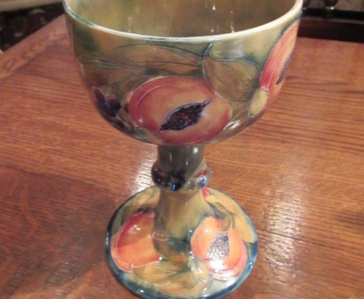 Moorcroft Pomegranate on Ochre Ground Chalice - Image 5