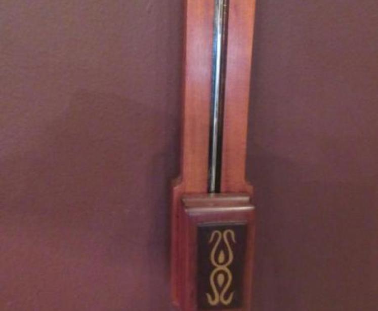Fine 19th Century Brass Inlaid Agricultural Stick Barometer - Image 4