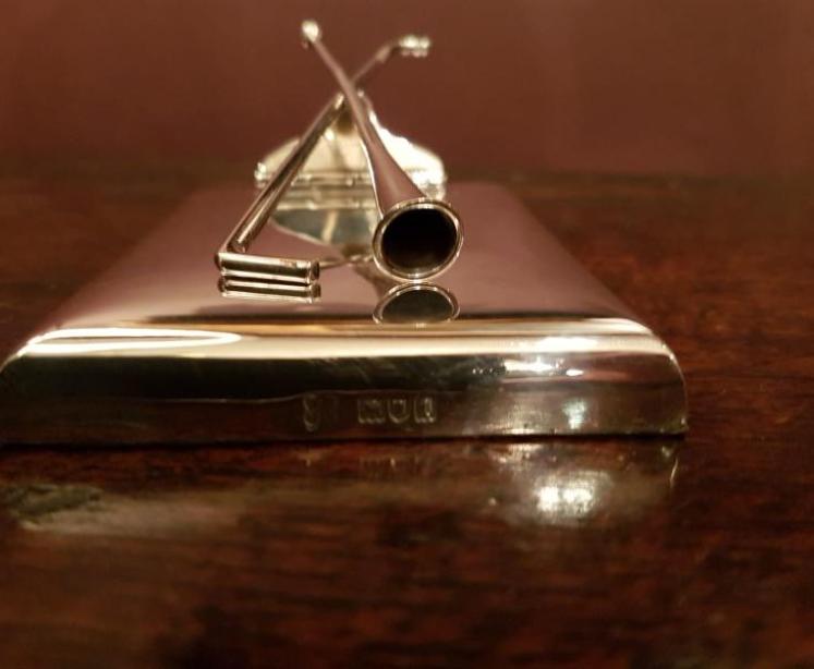 Edwardian Period Silver Novelty Hunting Paper Clip - Image 4