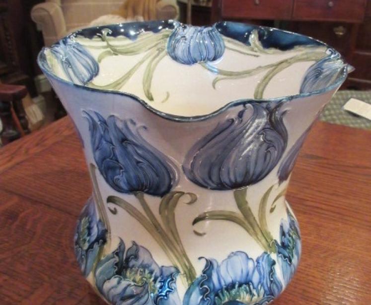 McIntyre Moorcroft Florian Ware Tulips Jardiniere - Image 1