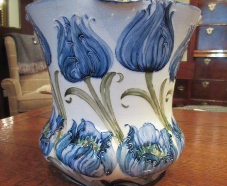 McIntyre Moorcroft Florian Ware Tulips Jardiniere - Image 3